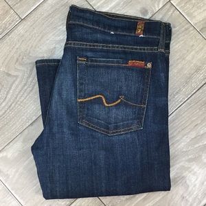 7Fam dark wash bootcut 5 pocket jeans